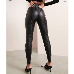 NWT - ASOS LUXE spray on leather look pants
